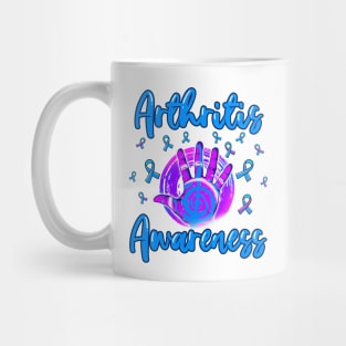 Arthritis Awareness and Rheumatoid Arthritis Ribbons Support Mug